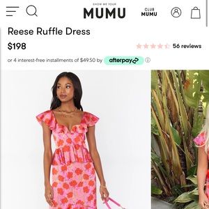 Worn once mumu dress. Size Medium.